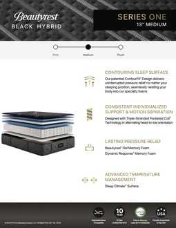 Beautyrest Black Hybrid Series 1 Medium