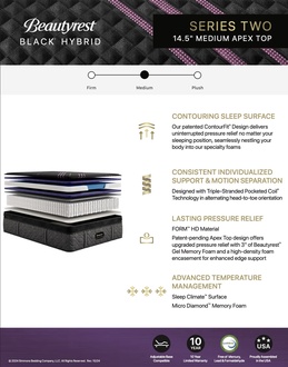 Beautyrest Black Hybrid Series 2 Medium Apex Top