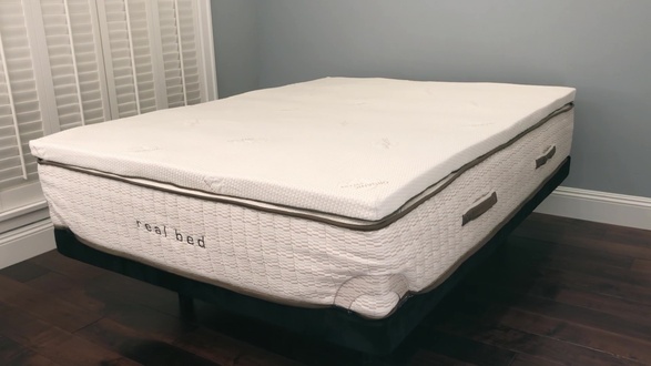 Real Bed with Topper Front