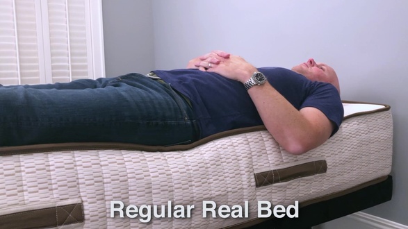 Real Bed laying on edge