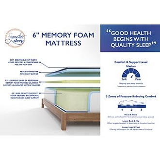 Signature Sleep Memory Foam Memoir 6"