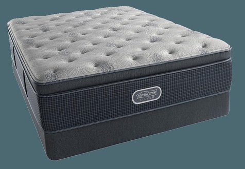 Simmons Beautyrest Silver Charcoal Coast Plush Pillowtop