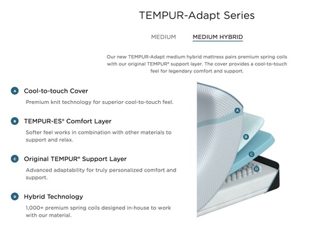 TEMPUR-Adapt Medium Hybrid