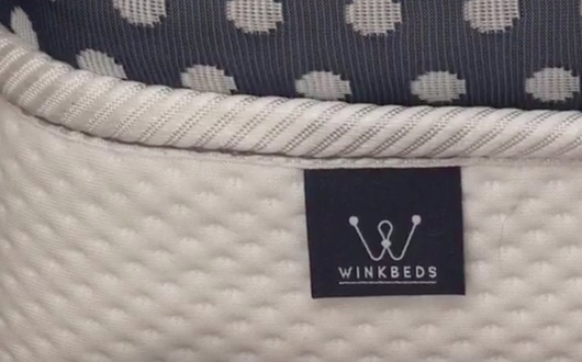 WinkBed logo on foot of the bed