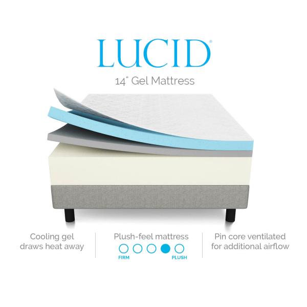 Lucid 14" Gel Memory Foam Mattress Reviews